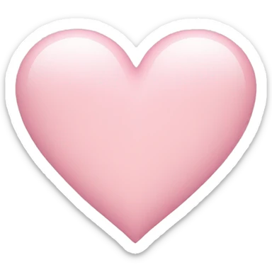light pink heart sticker