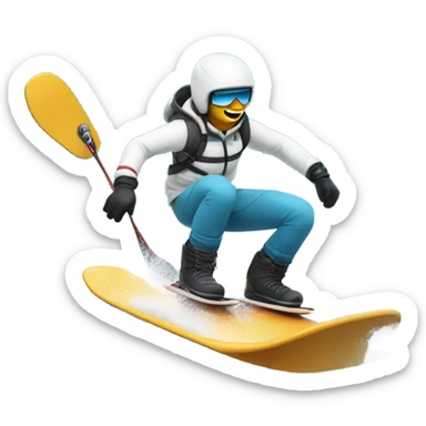 Snowboarder on water  sticker