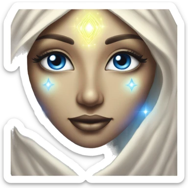 Pleiadian radiant glowing diva woman female third eye sticker