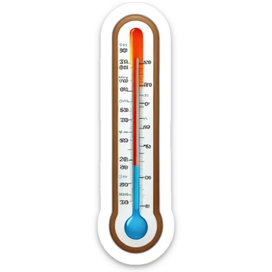 thermometer 90 degrees sticker