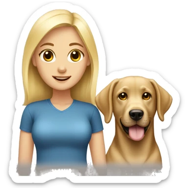 blonde and labrador sticker