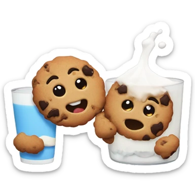 Cookies and milk bffs sticker