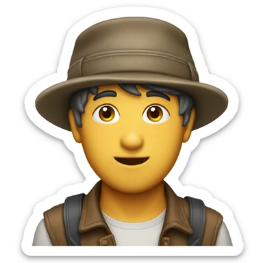 newsboy hat sticker