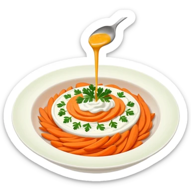 Traditional Turkish carrot yogurt mezze sticker