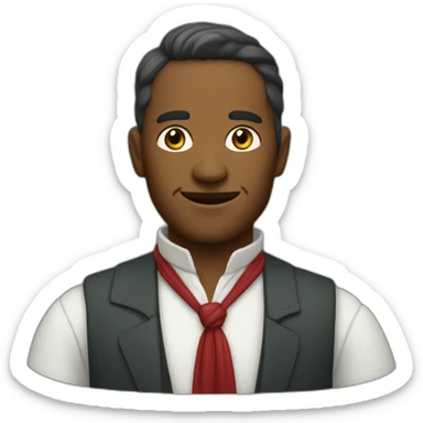 une tavernière qui rigole sticker