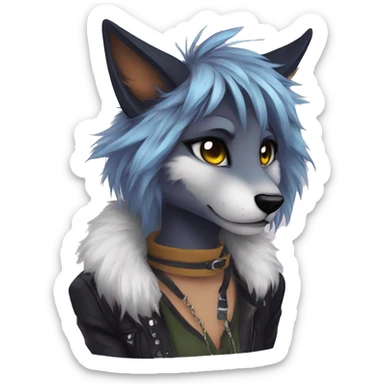 Edgy anthro furry by Falvie, LiLaiRa, AngieWolf sticker