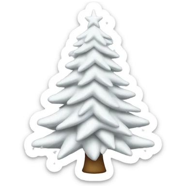 White Christmas Tree sticker