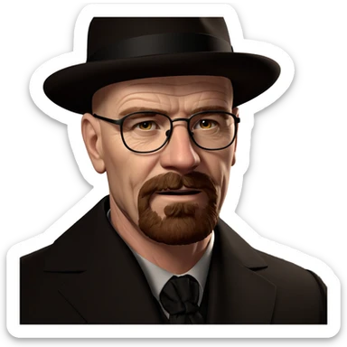 dapper gentleman in formal attire sticker