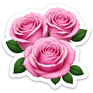 pink roses  sticker