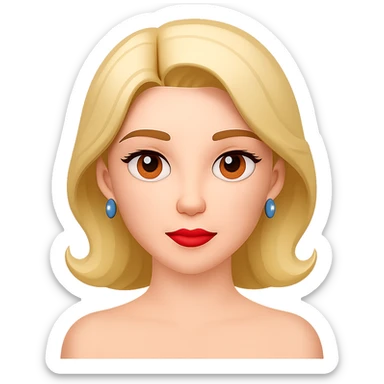 Change the facial expression of the character to a normal expression, keep the same style as the reference image, remove the background. sticker