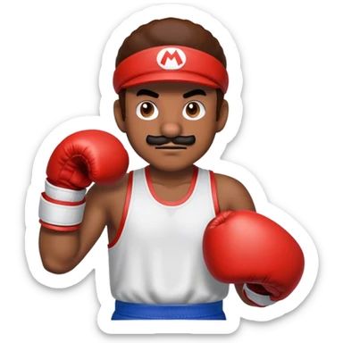 mario with boxing gloves sticker