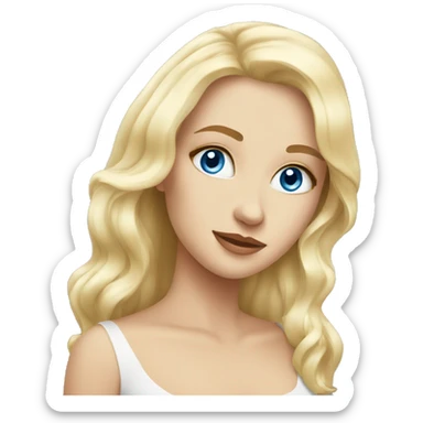 blonde beautiful russian girl with blue eyes  sticker