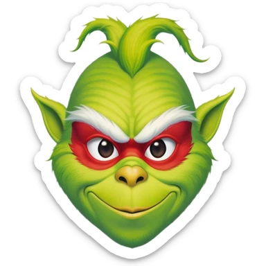 The grinch celebrating carnival sticker