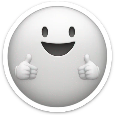 a blob is smiling with both hands thumbs up sticker