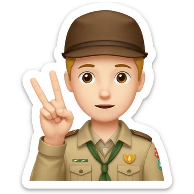 main scouts avec trois doigts du milieu levés   sticker