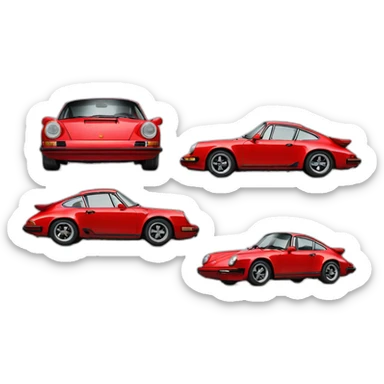 Red Porsche sticker