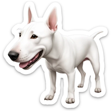white bullterrier sticker