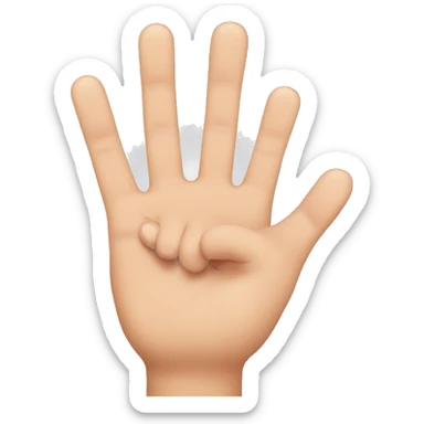 Three fingers in horizzontal  sticker