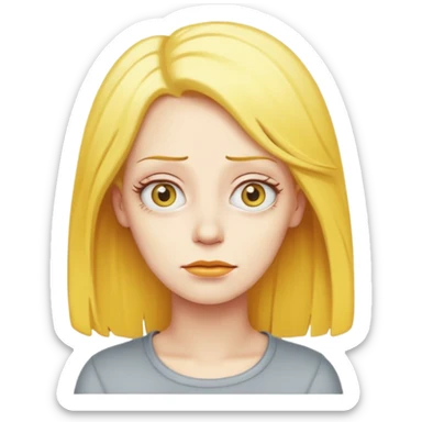 Simpson women with yellow hair sticker