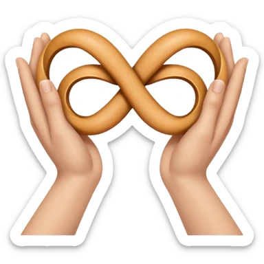 fingers making infinity symbol sticker