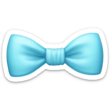 Pastel blue bow sticker