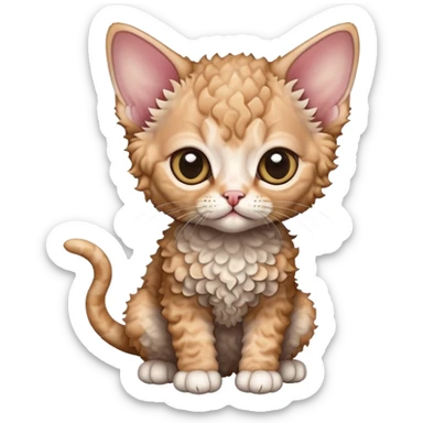 Devon Rex kitten sticker