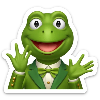 kermit the frog saying applause applause applause sticker