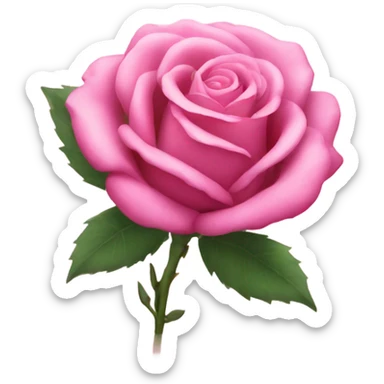 pink rose sticker