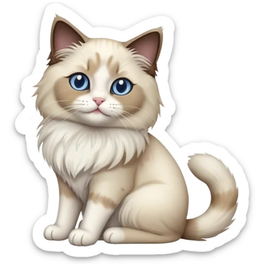 With a ragdoll cat  sticker