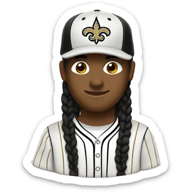 New Orleans saints baseball hat sticker