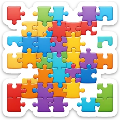 An icon representing a casual game, featuring colorful, simple gameplay elements like puzzle pieces, blocks, or fruits. The design conveys ease and fun, with intuitive controls and bright, inviting visuals. transparent background, the icon emphasizes accessible nature of casual gaming. sticker