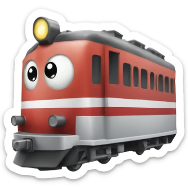 little train for visitors sticker