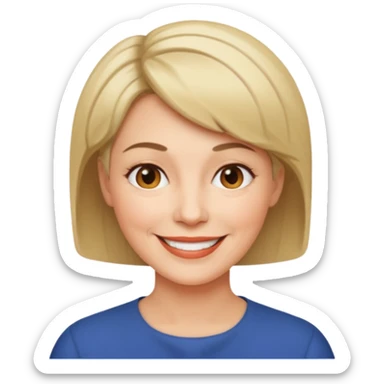 middle aged woman with short hair sticker