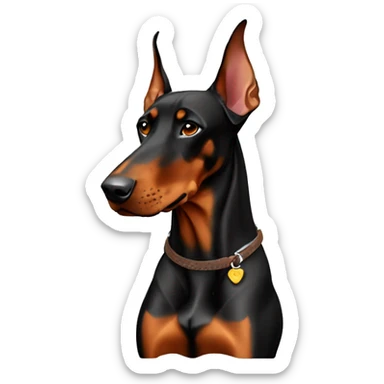 Girl rust color Doberman sticker