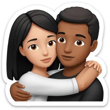 Black and white style couple sticker