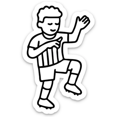 Football player Lamine Yamal from FC Barcelona dancing in celebration sticker