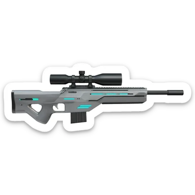 white void futiristic sniper rifle sticker