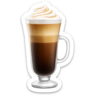 Espresso ice coffee with light ice and sweet cold foam on top  sticker