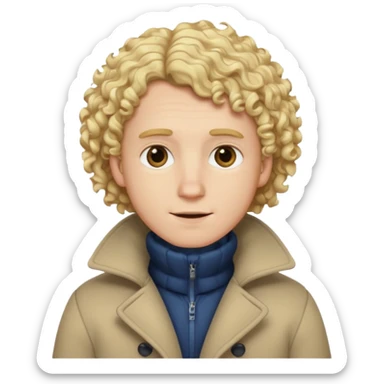 Man with Curly Hair – Blonde curls wearing winter clothes




 sticker