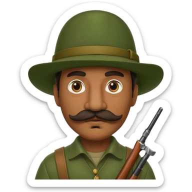 Italian hunter, bigger nose, darker skin sticker