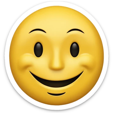 Smiley face holding sad face like a mask sticker