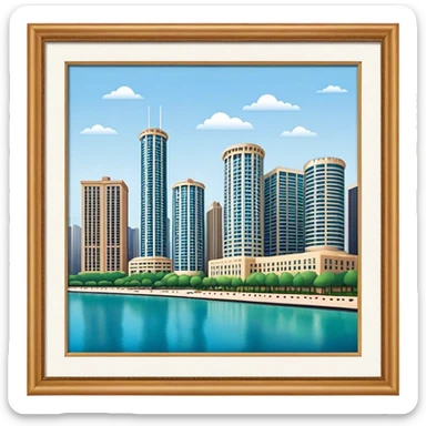 Chicago Marina City buildings sticker