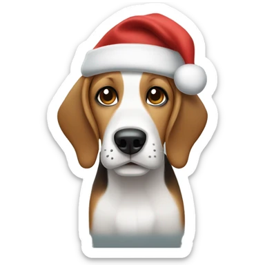 Christmas Beagle sticker