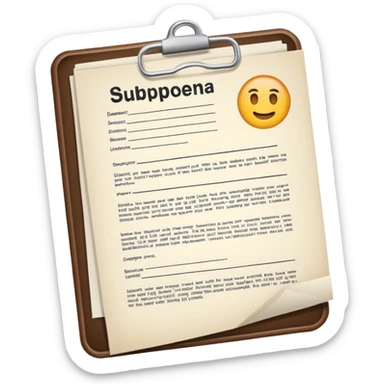 Go get a fucking subpoena sticker