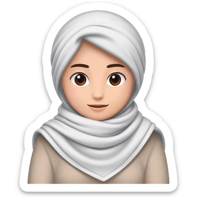 Bufanda color blanca  sticker