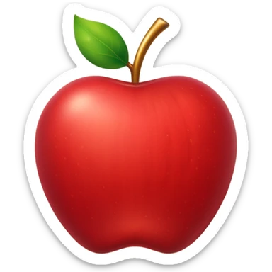 fancy apple with elegant details, gold accents, luxurious look sticker