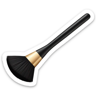 Black makeup brush sticker