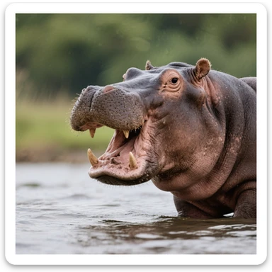 Hippopotamus sticker