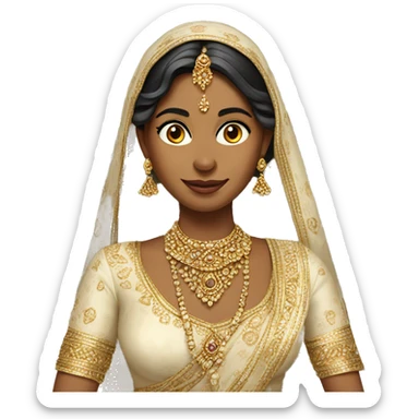 A fair Indian Bride sticker