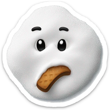 Nose sniffing powdered sugar sticker